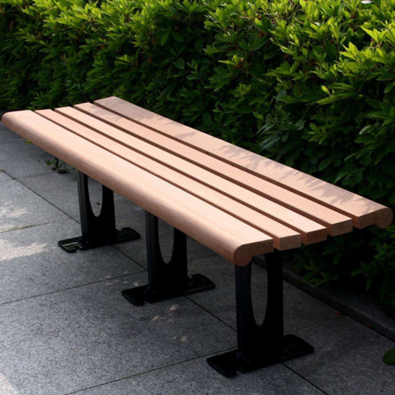 Iba't ibang istilo sa labas ng curved WPC Garden Bench