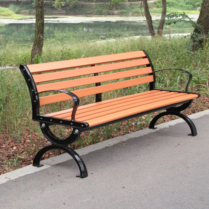 Iba't ibang istilo sa labas ng curved WPC Garden Bench